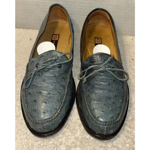 Giorgio\'s of Palm Beach Vintage Ostrich Leather Loafer Flats Men Size 8 main image 13